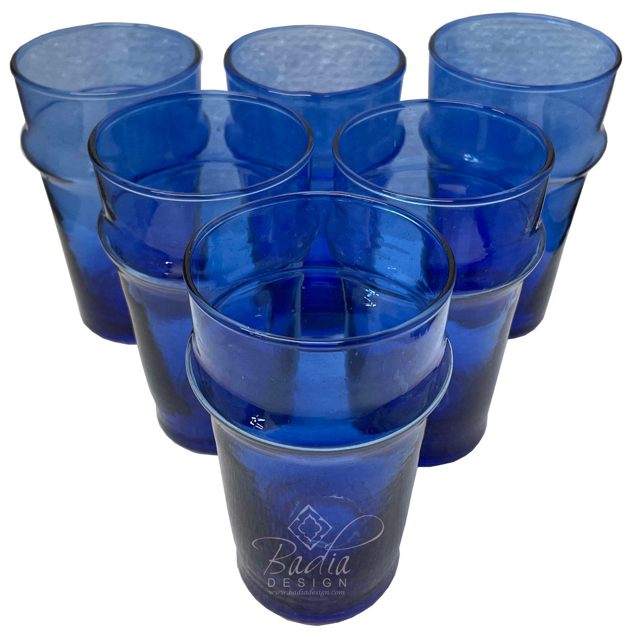 Solid blue Color Moroccan Beverage Glass Set