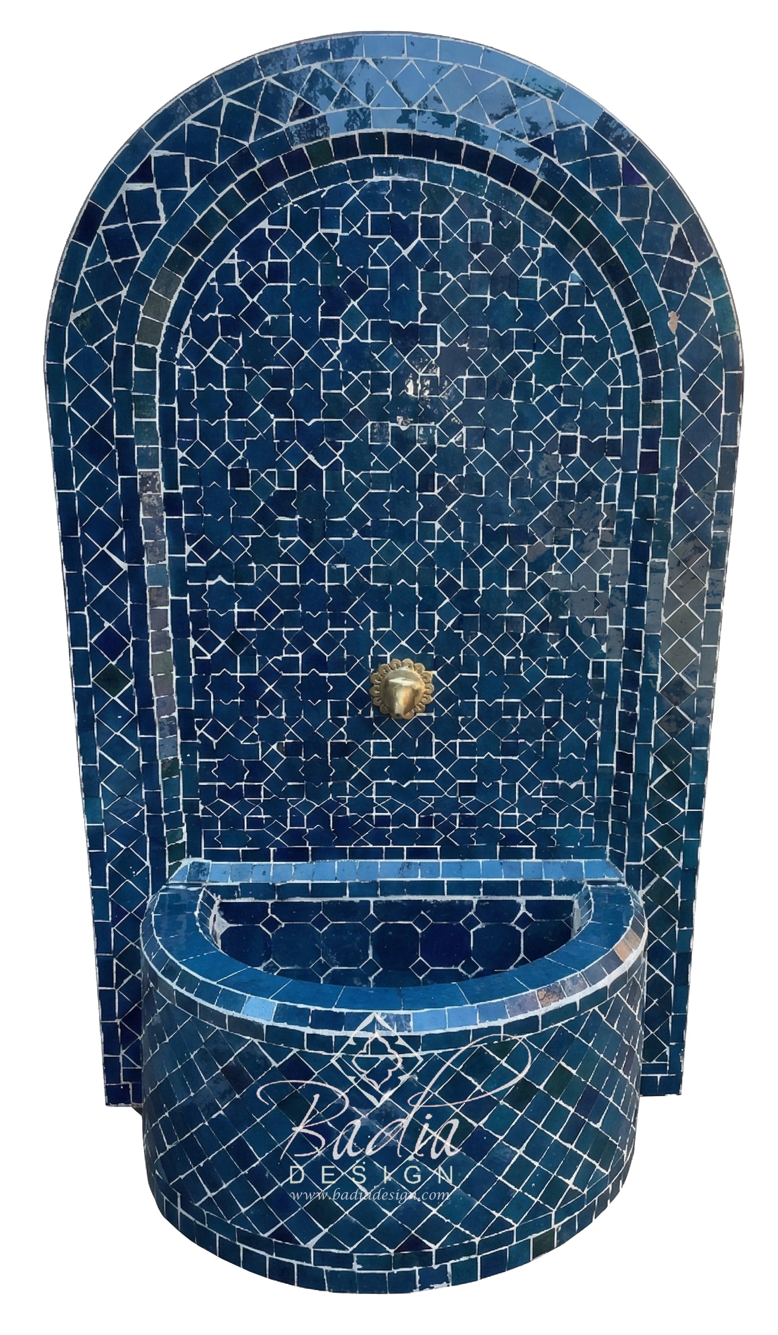 Dark Blue Moroccan Arch Fountain