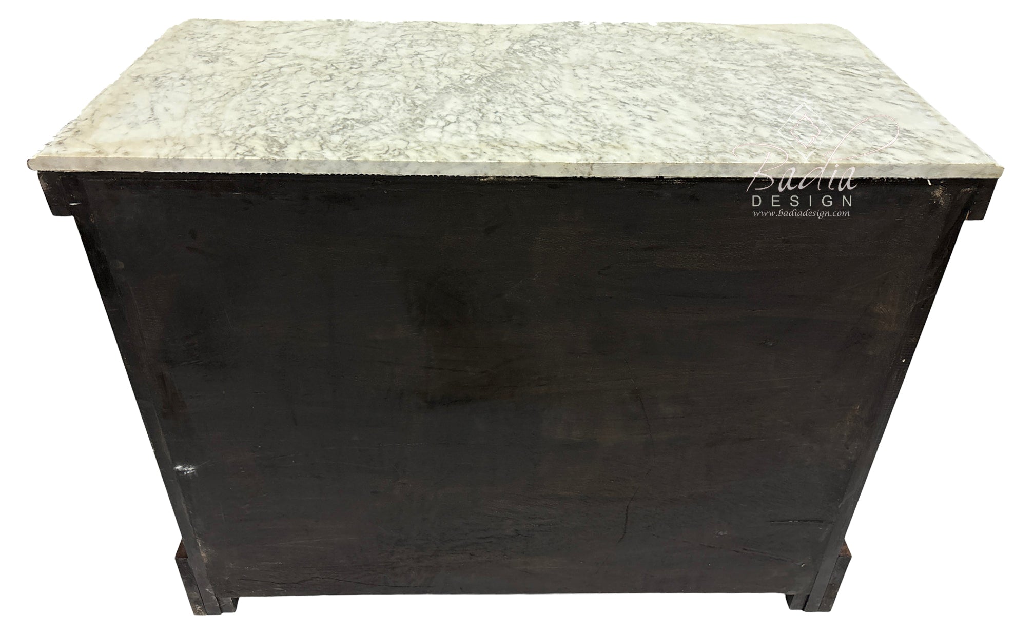 White Mother of Pearl Inlay Three-Drawer Dresser