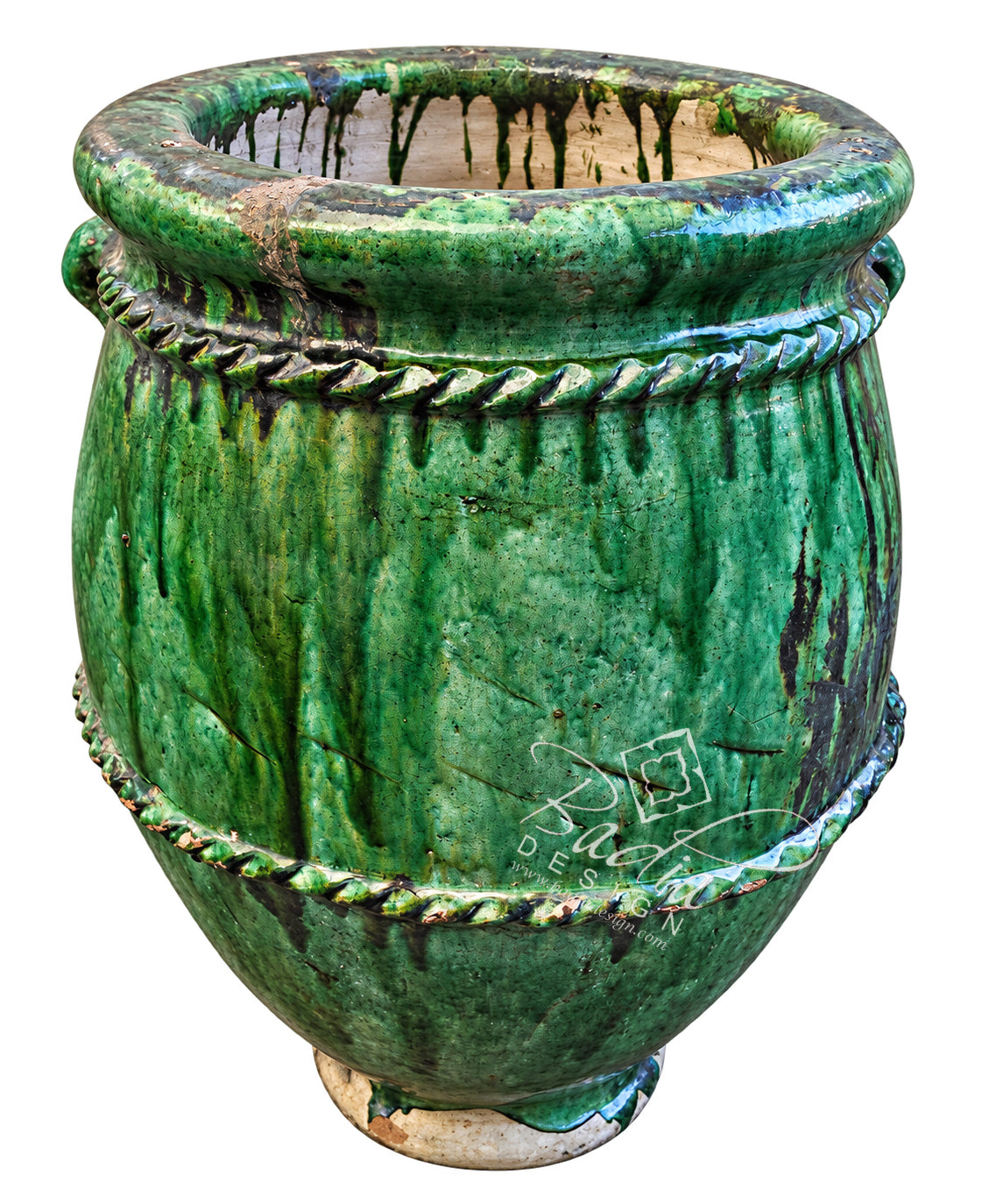 Green Glazed Tamegroute Ceramic Outdoor Planters
