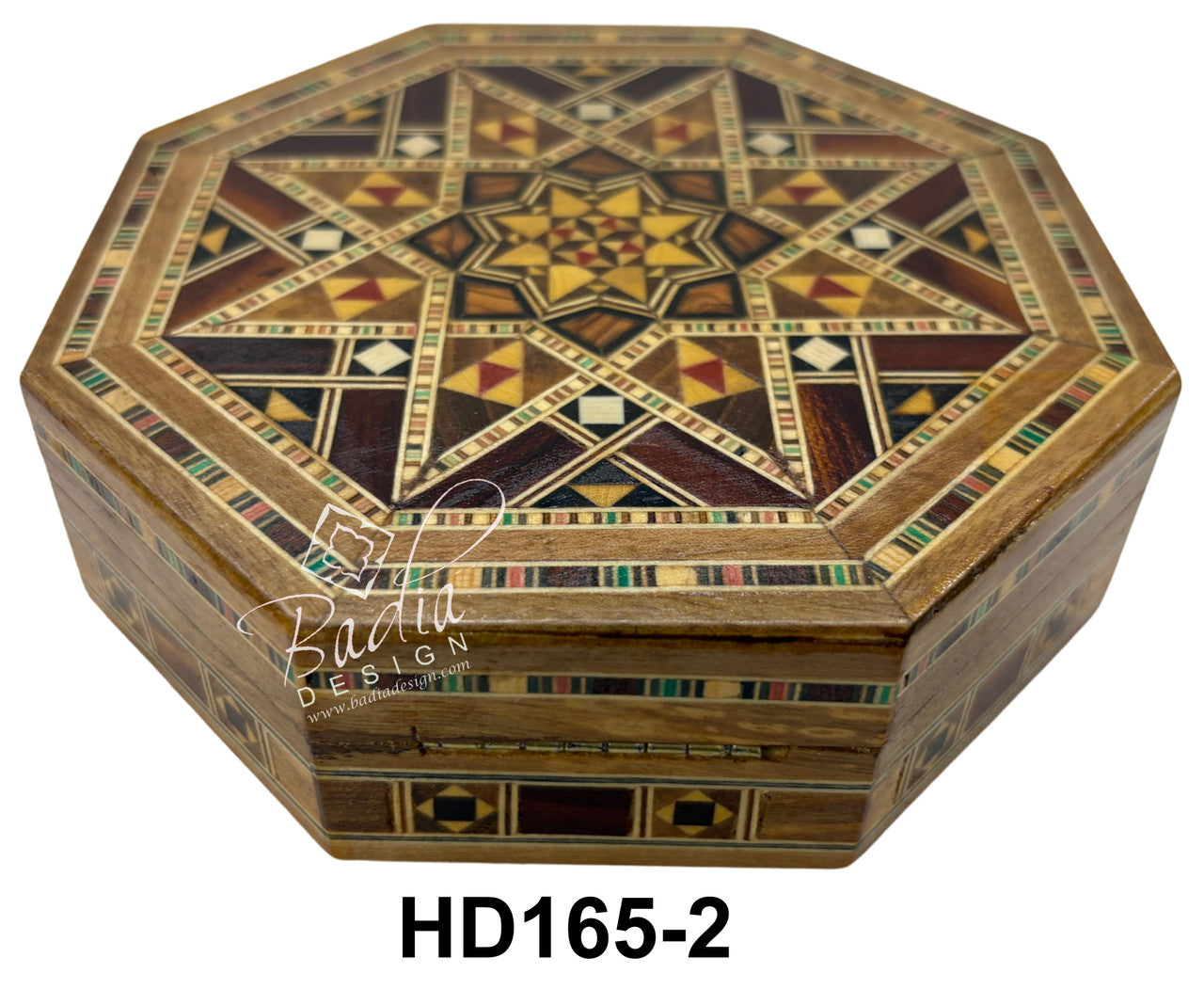 Handcrafted Wooden Trinket Box with Intricate Inlay Design