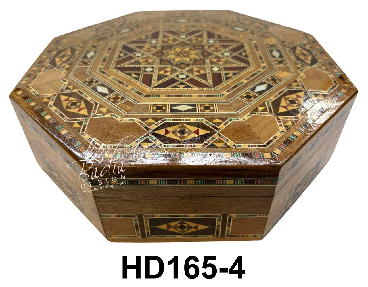 Handcrafted Wooden Trinket Box with Intricate Inlay Design