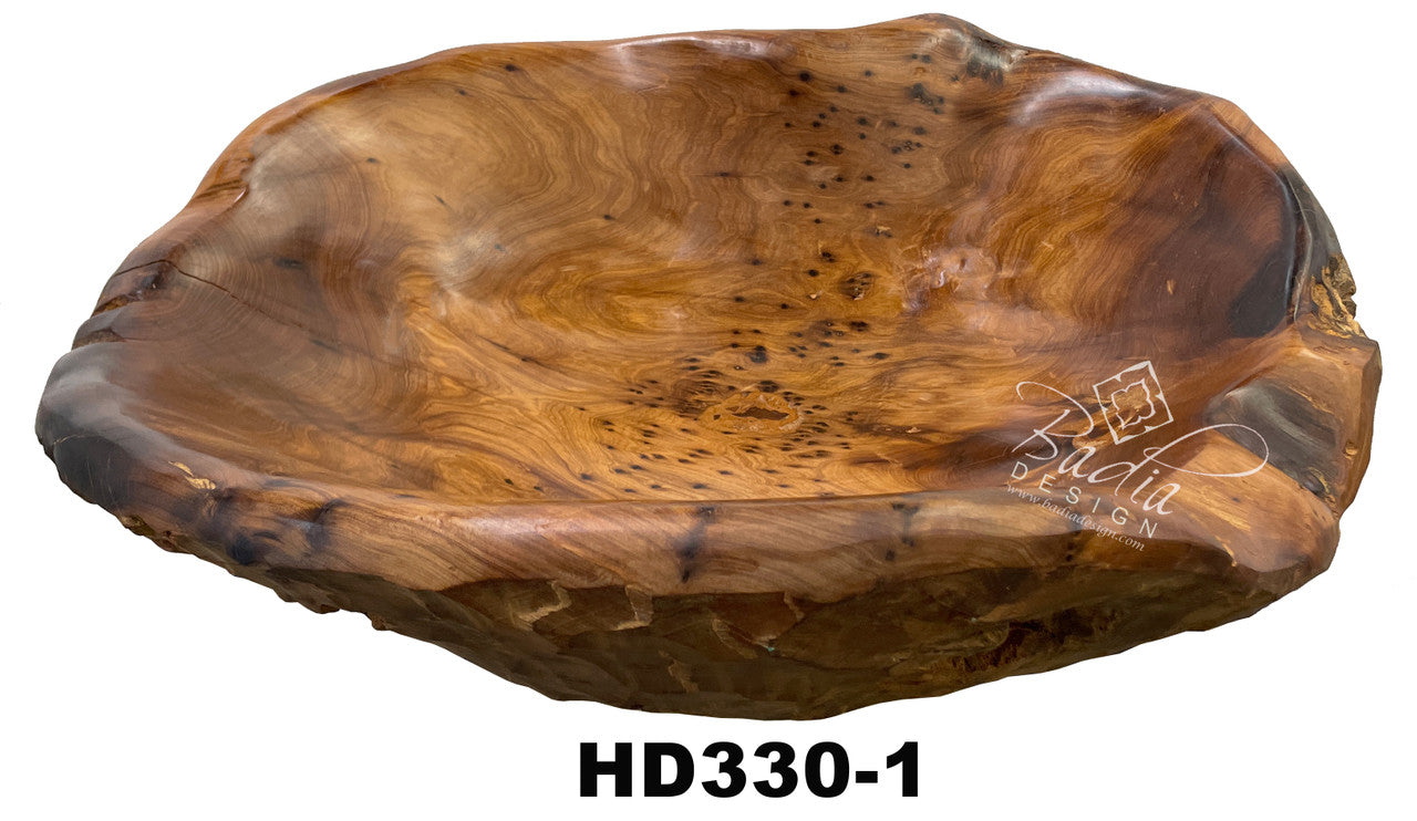 Large Moroccan Ornate Thuya Wood Bowls