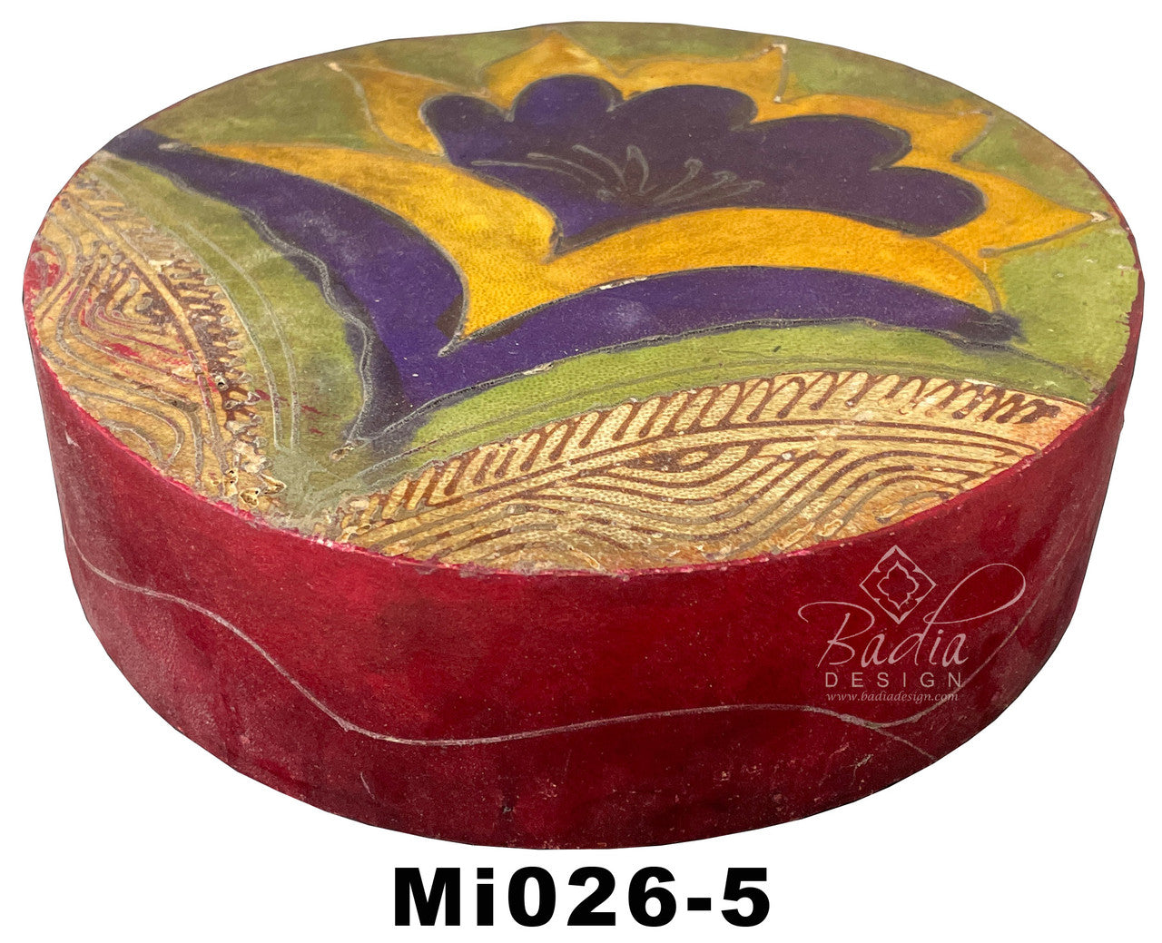 Moroccan Multi-Color Bendir Cedar Frame Drum