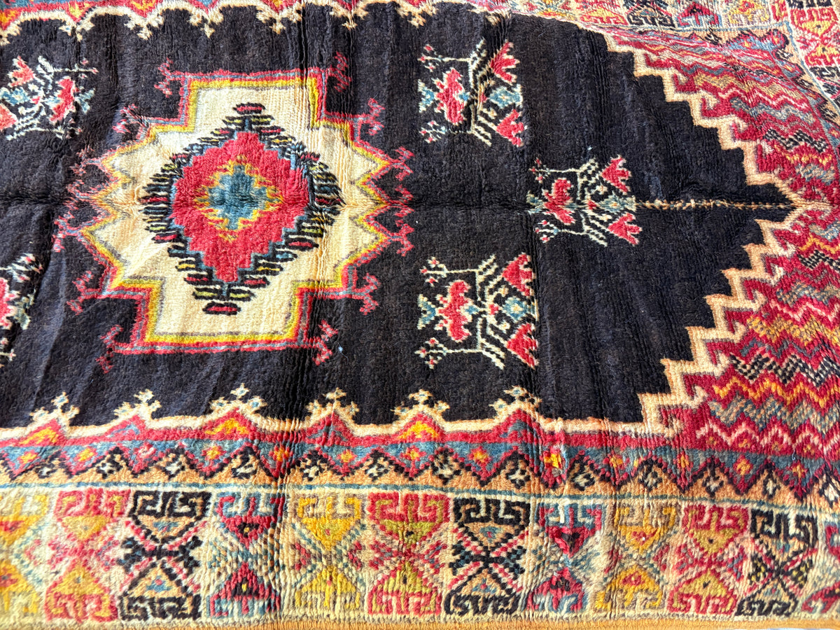 Black Multi-Color Tribal Handwoven Rug