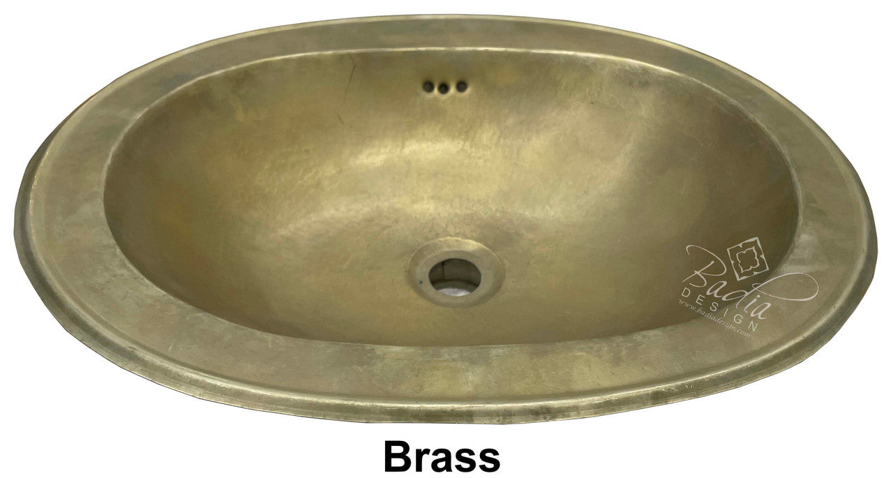 Moroccan Oval Shaped Brass Sink