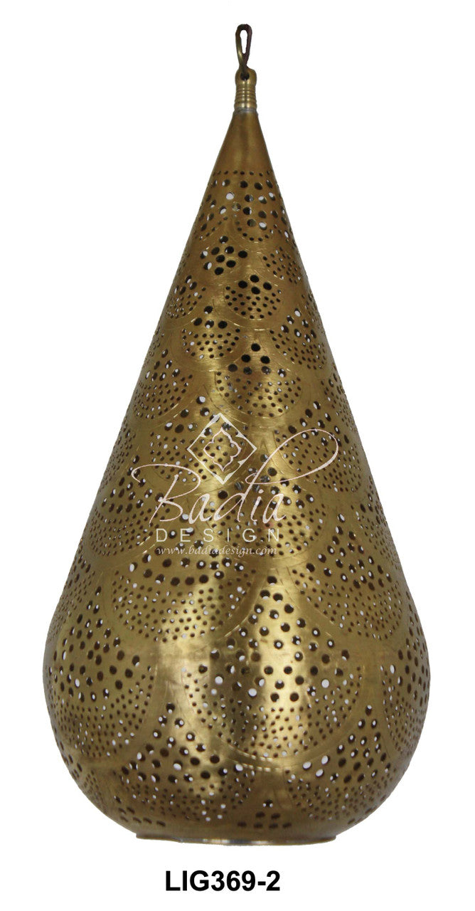 Decorative hanging lantern with textured surface and brand logo on a white background