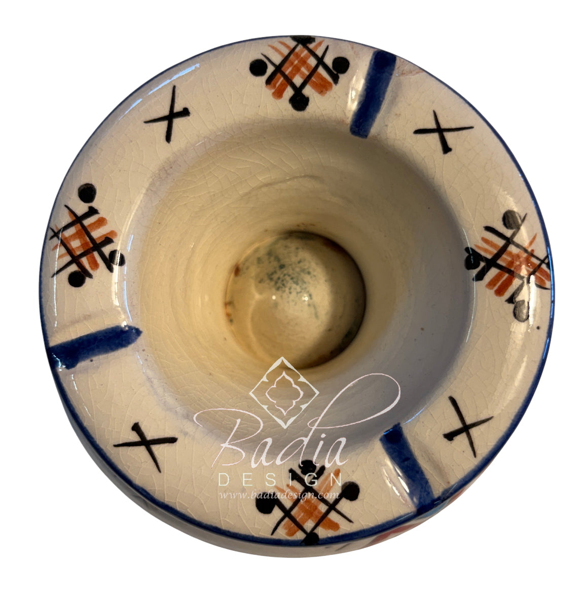 Hand-Painted Multi-Color Ceramic Ashtrays