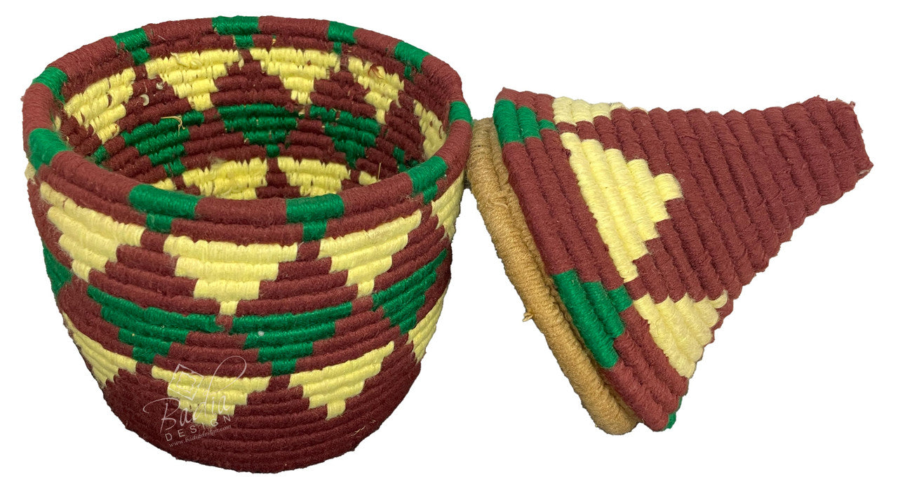 Handwoven Berber Baskets with Bright Vivid Colors - HD290