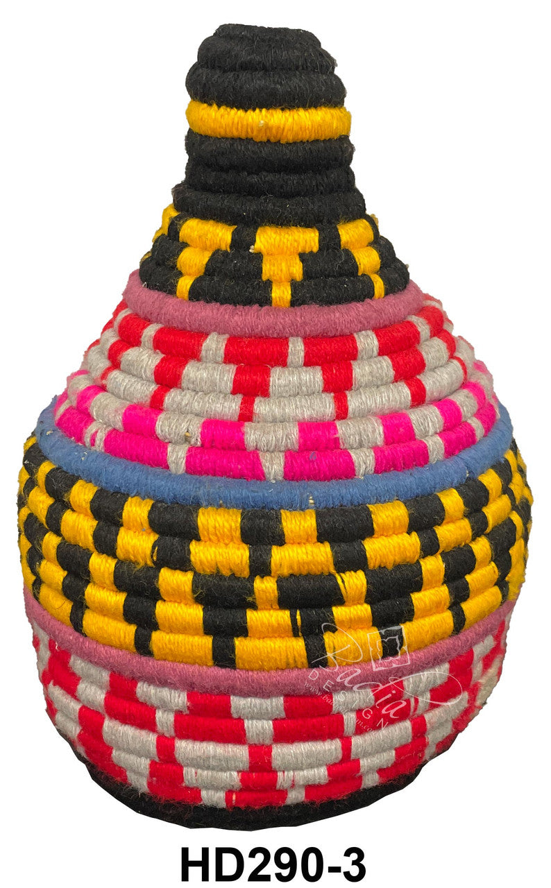 Handwoven Berber Baskets with Bright Vivid Colors - HD290