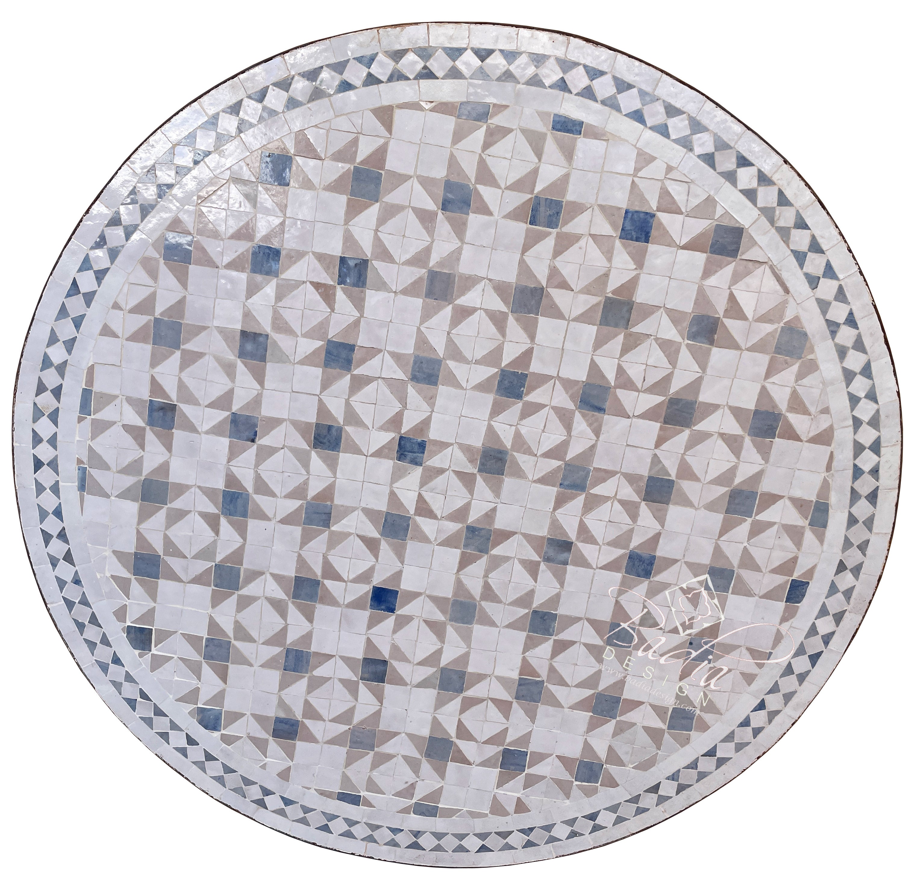 Intricately Designed Moroccan Multi-Color Mosaic Tile Table Top