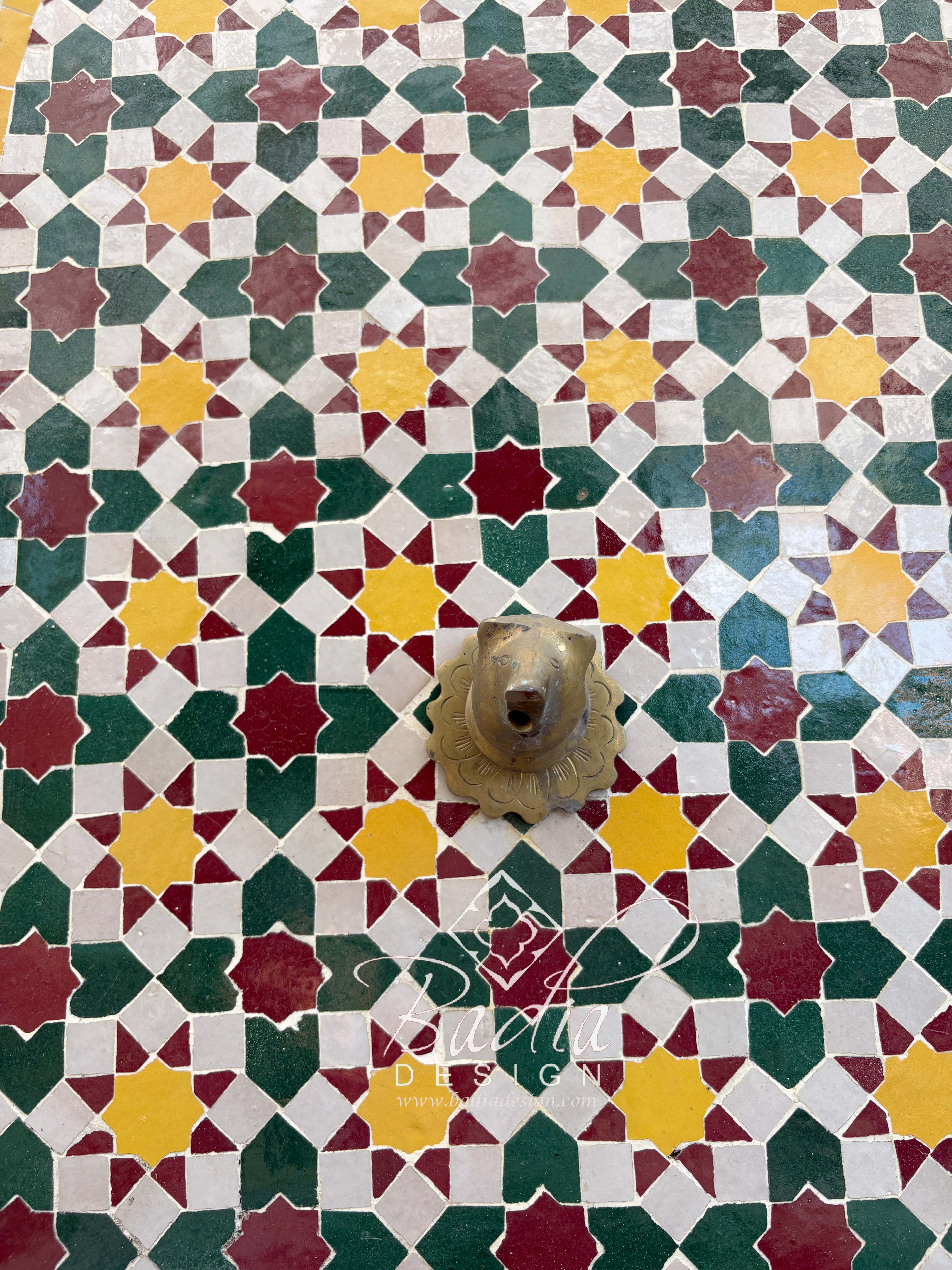 Moroccan Multi-Color Arch Top Water Fountain