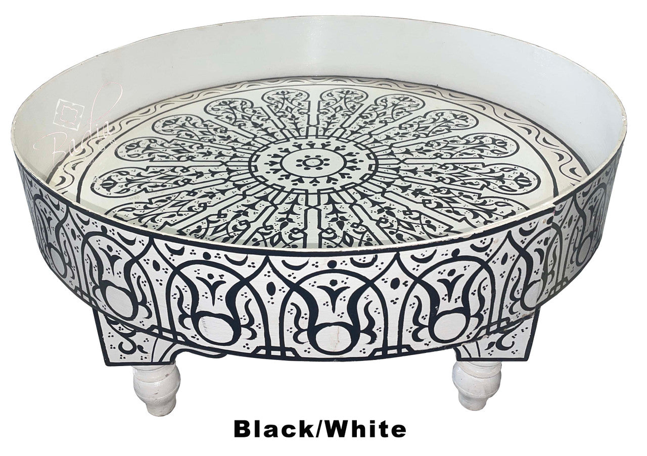 Multi Color Hand Painted Low-Cut Side Tables – Badia Design Inc.