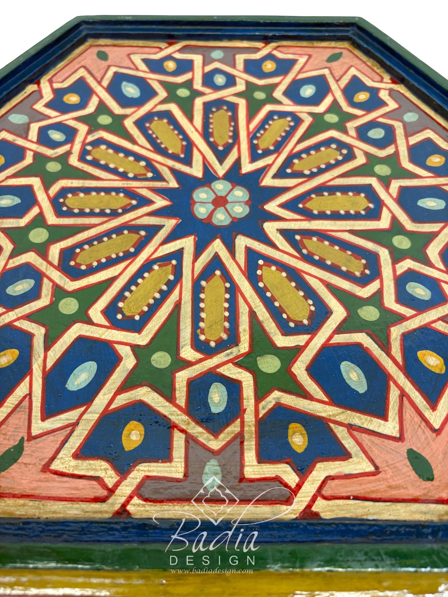 Hand Painted Multi-Color Side Tables
