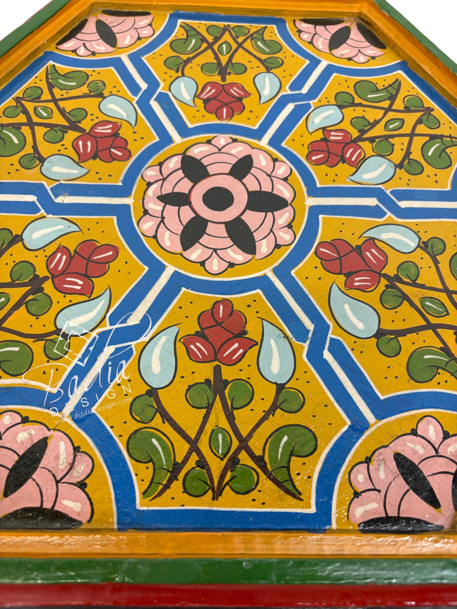 Hand Painted Multi-Color Side Tables