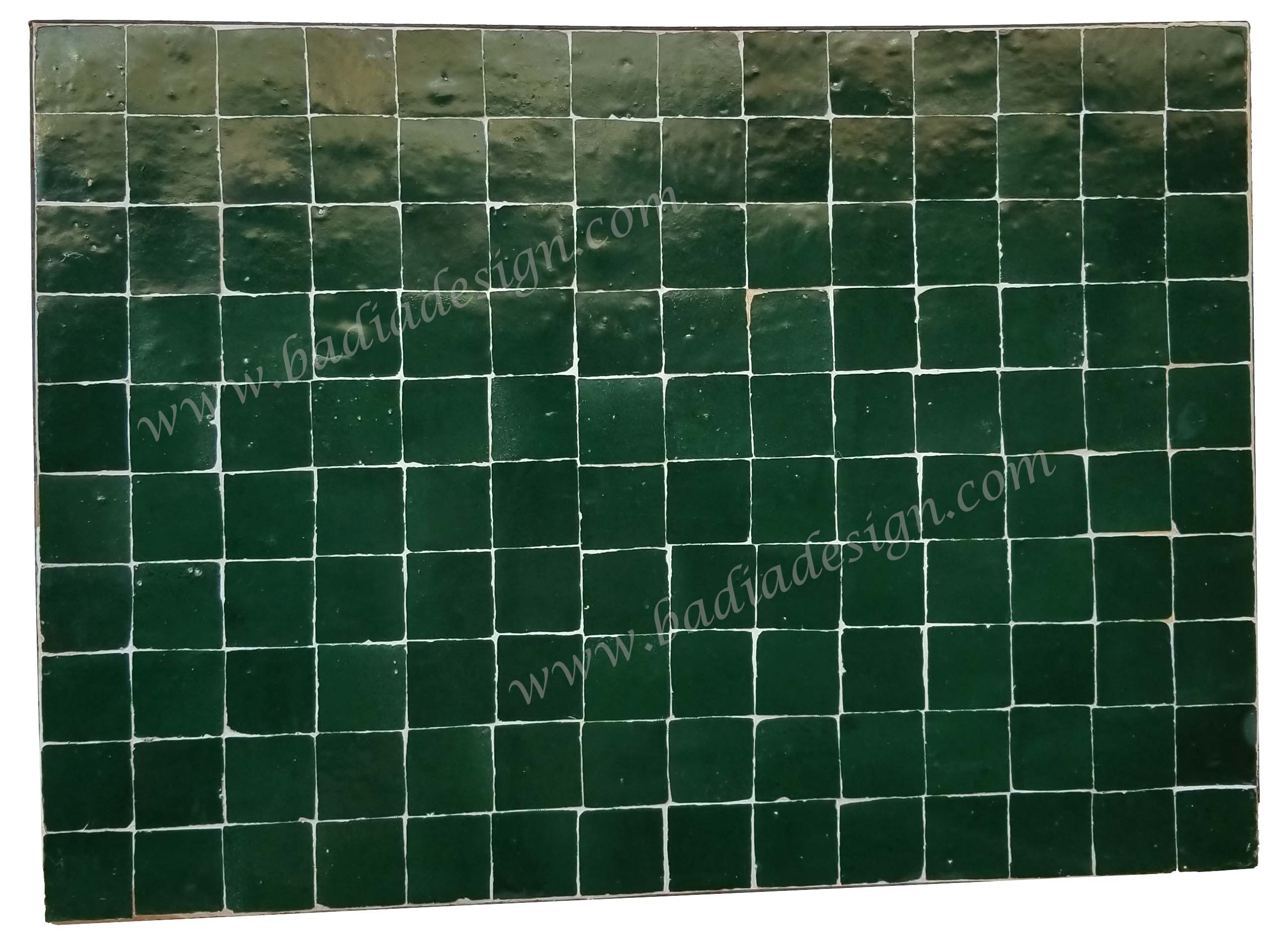 Rectangular Emerald Green Moroccan Tile Table Top