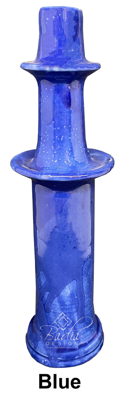 Solid Color Hand Painted Ceramic Candle Holders