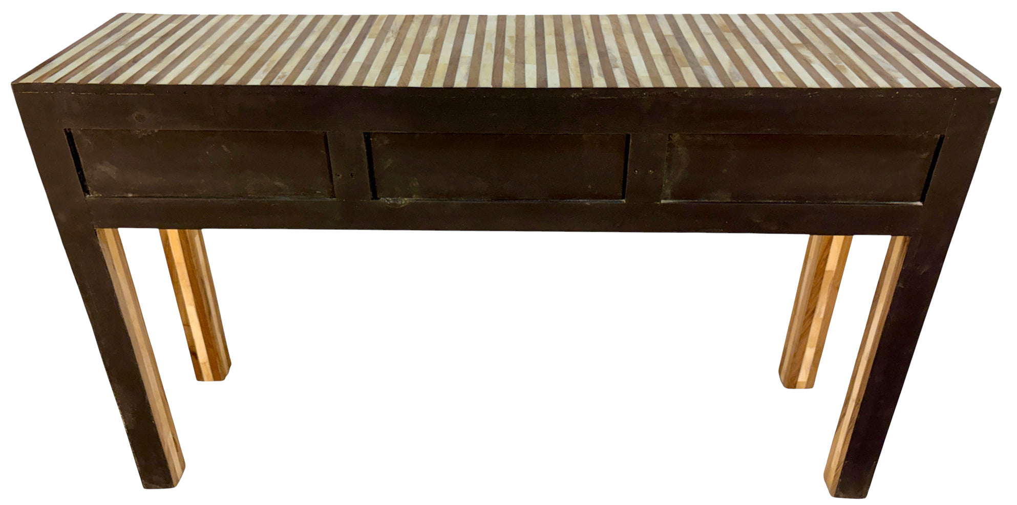 Striped Resin and Cedar Wood Cabinet