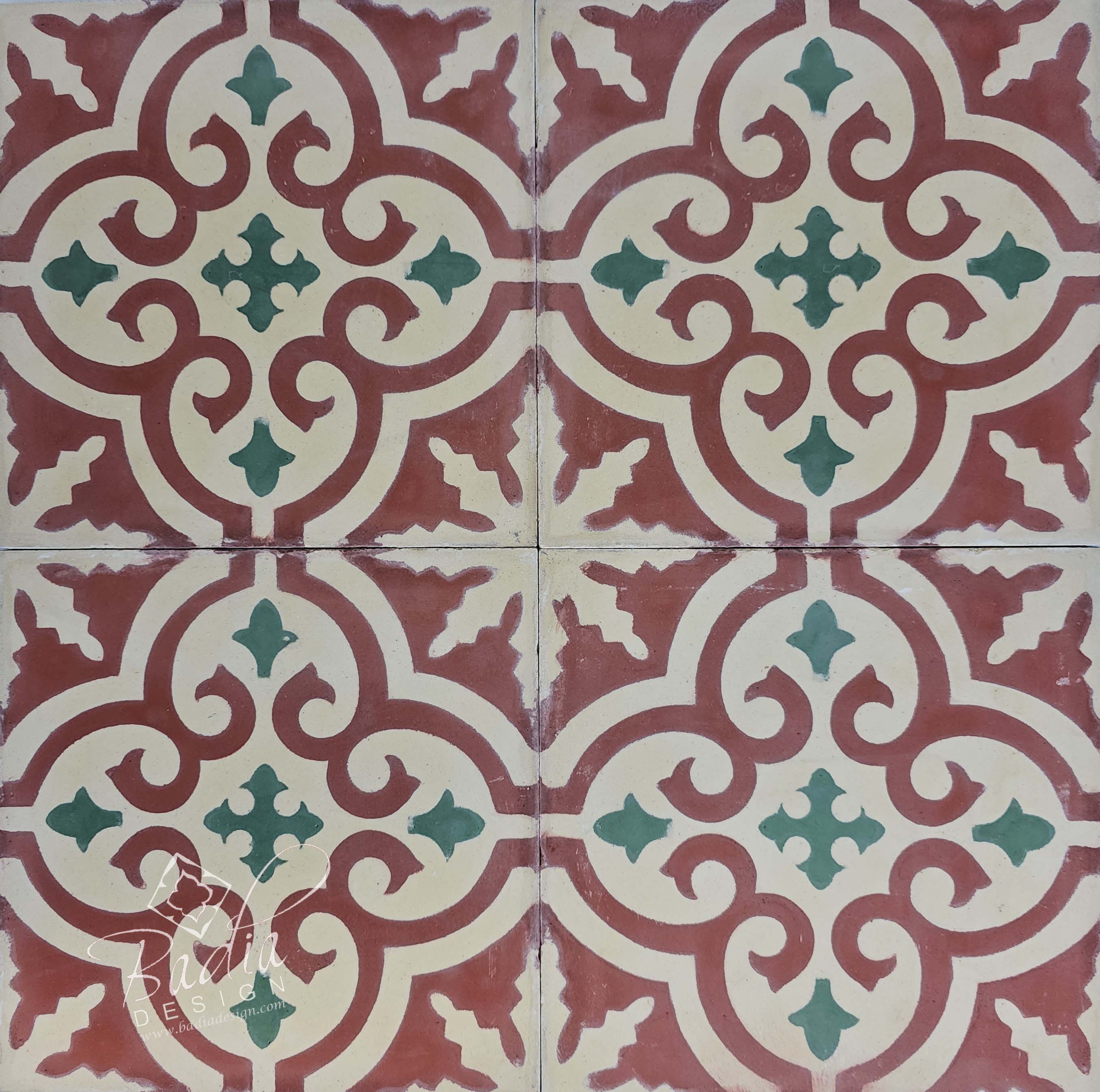Moroccan Multi-Color Cement Floor Tile - CT121