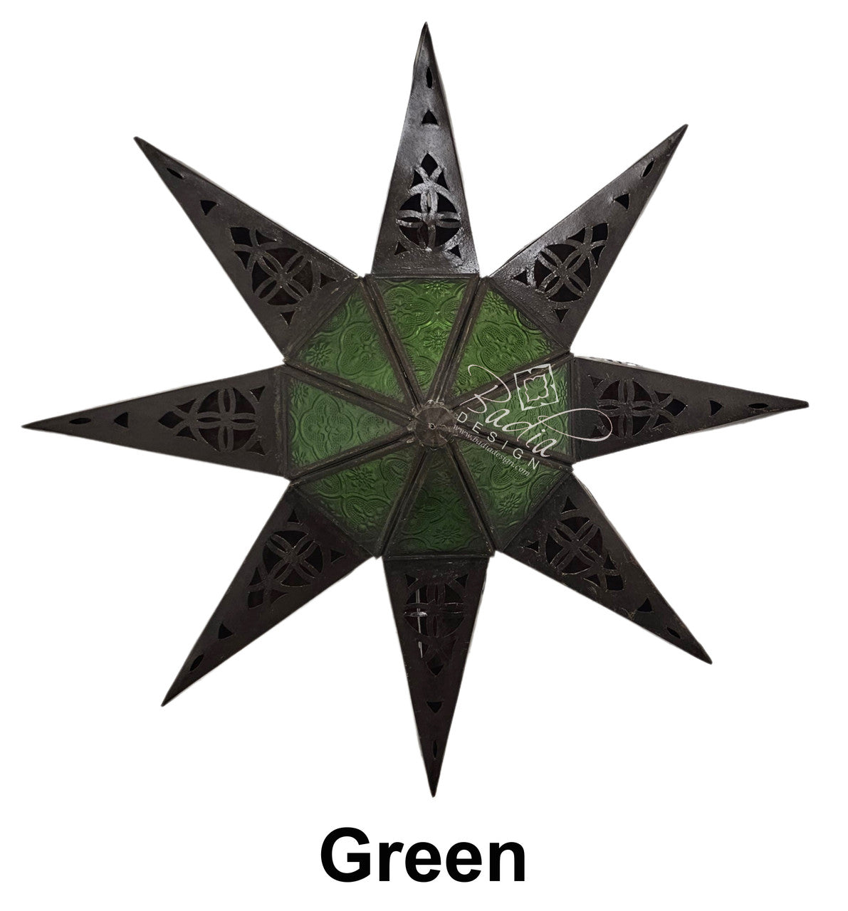 Multi-Color Glass Star Shaped Metal Wall Sconce