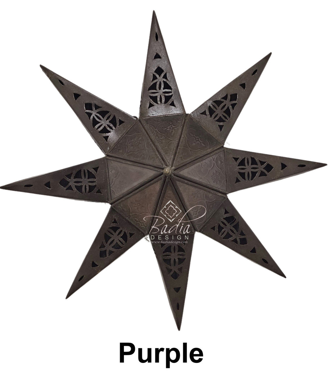 Multi-Color Glass Star Shaped Metal Wall Sconce