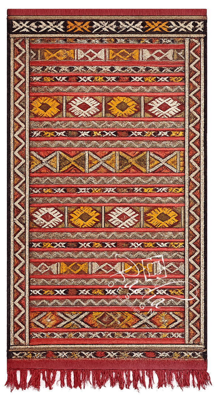 Red Moroccan Kilim Rug