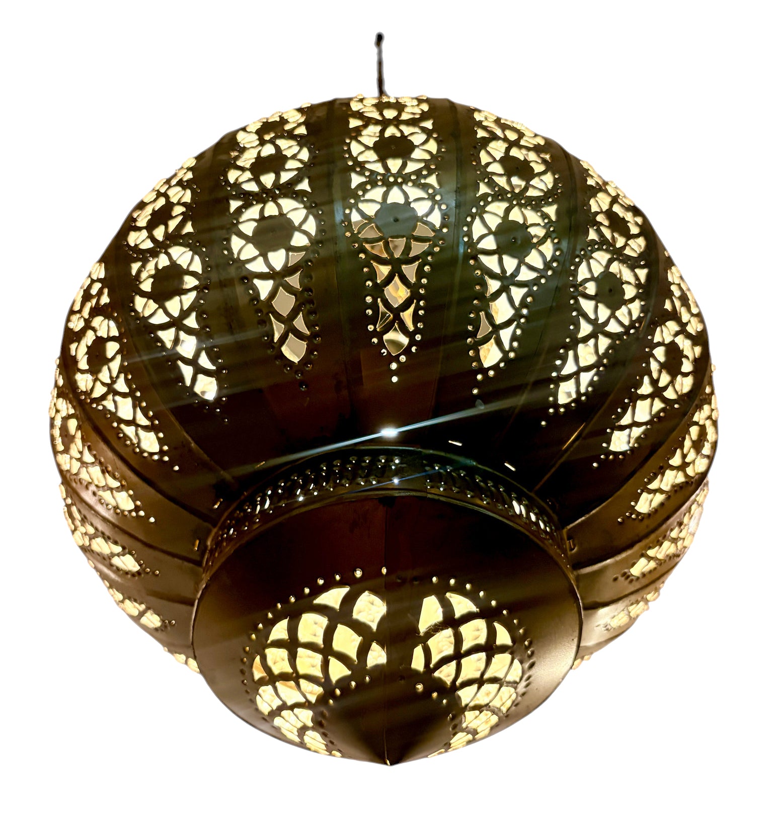 Round Pierced Zinc Hanging Lantern