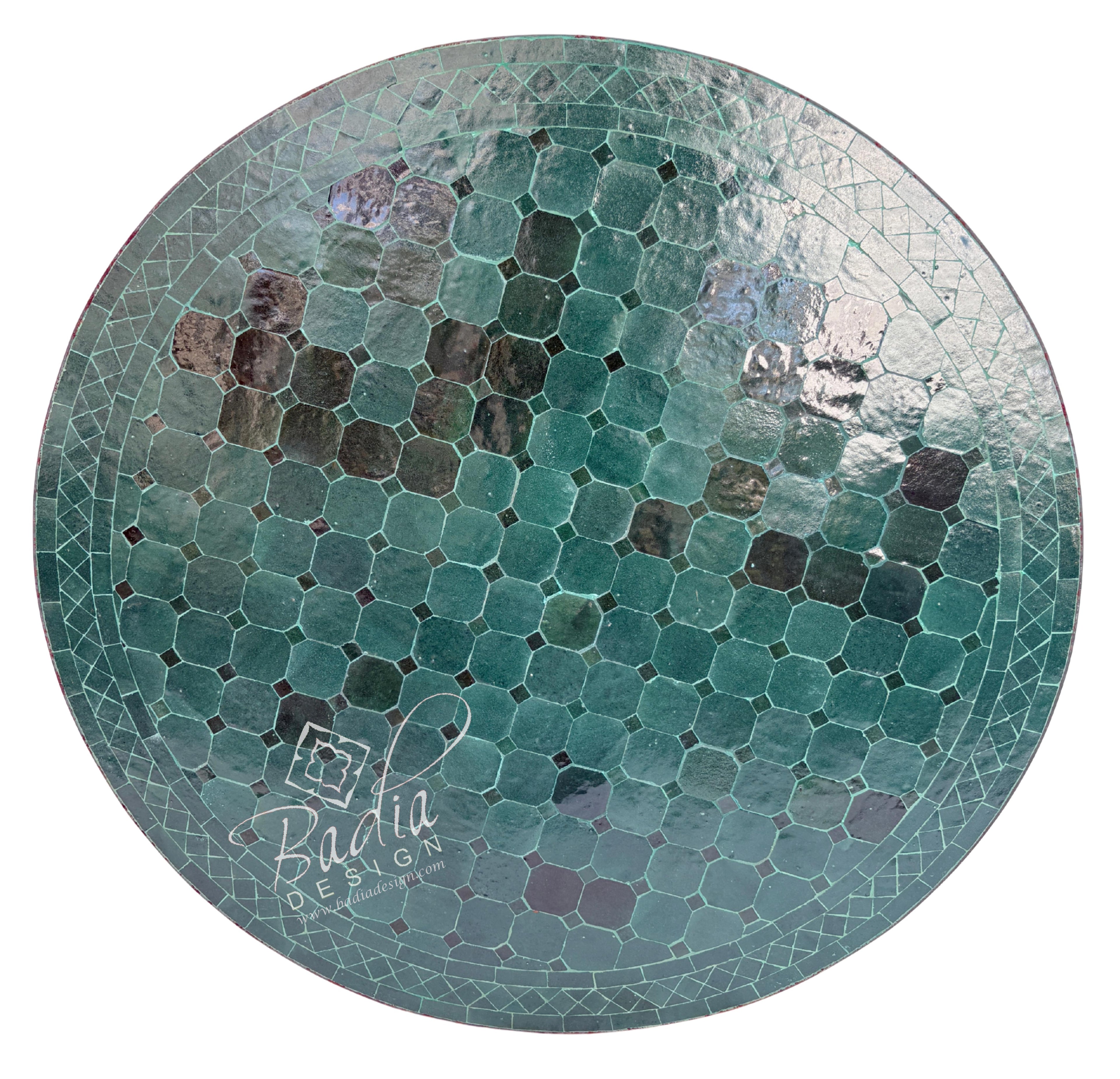 36" Emerald Green Tile Table Top