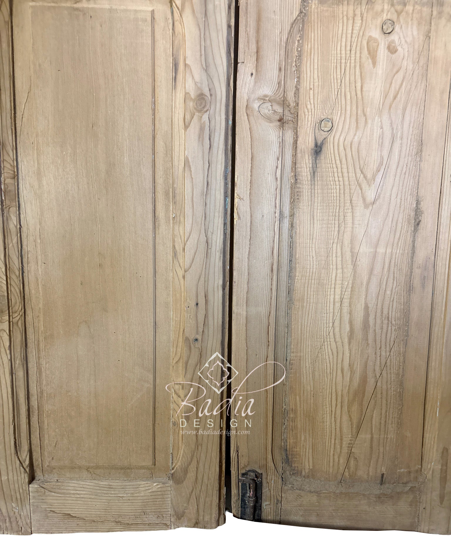 Unstained Hand Carved Wooden Door