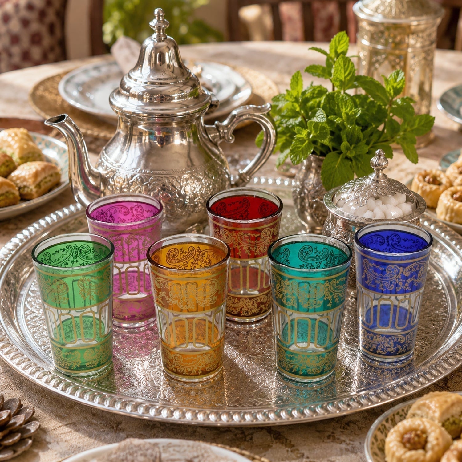 Traditional Moroccan Tea Glasses