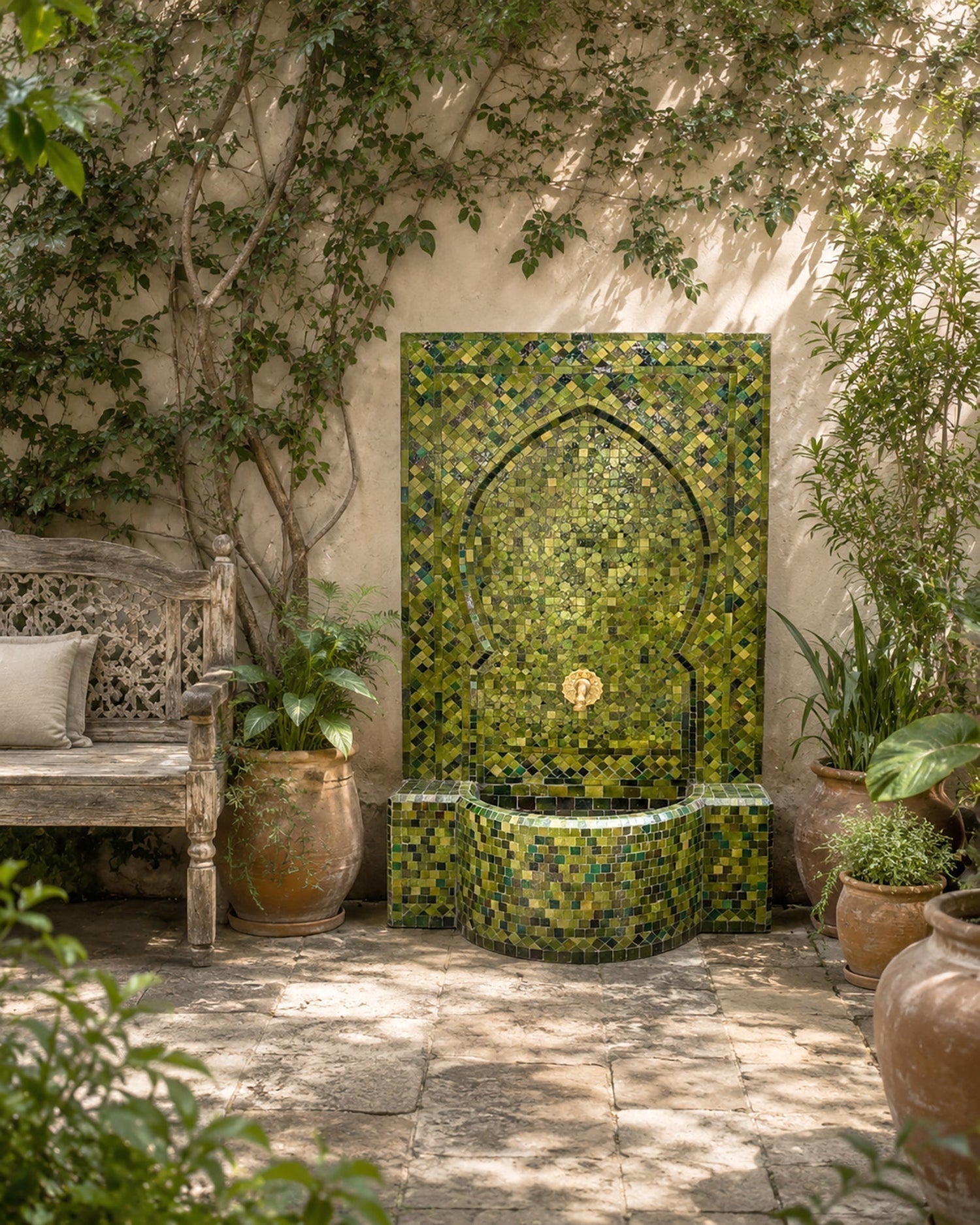 New Moroccan Water Fountains for Patios, Gardens, and Courtyards