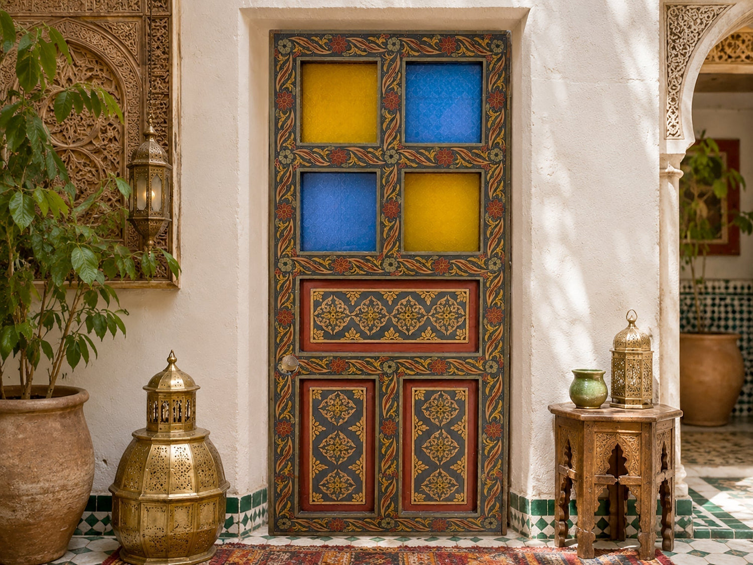 Moroccan Doors: Hand Painted, Carved, and Vintage Styles