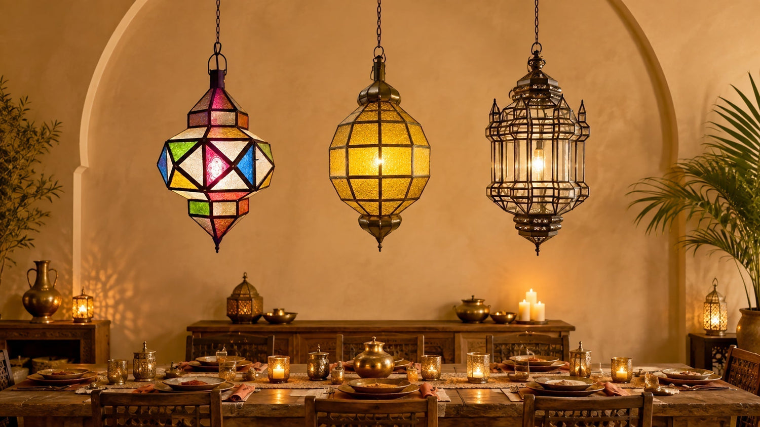 Moroccan Glass Lanterns for Warm Home Lighting
