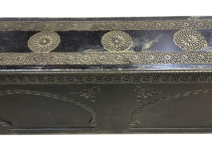 Dark Stained Carved Cedar Wood Bar