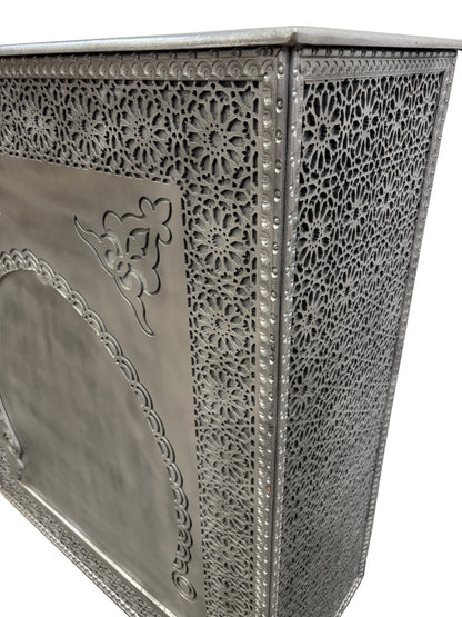 Silver Carved Cedar Wood Bar