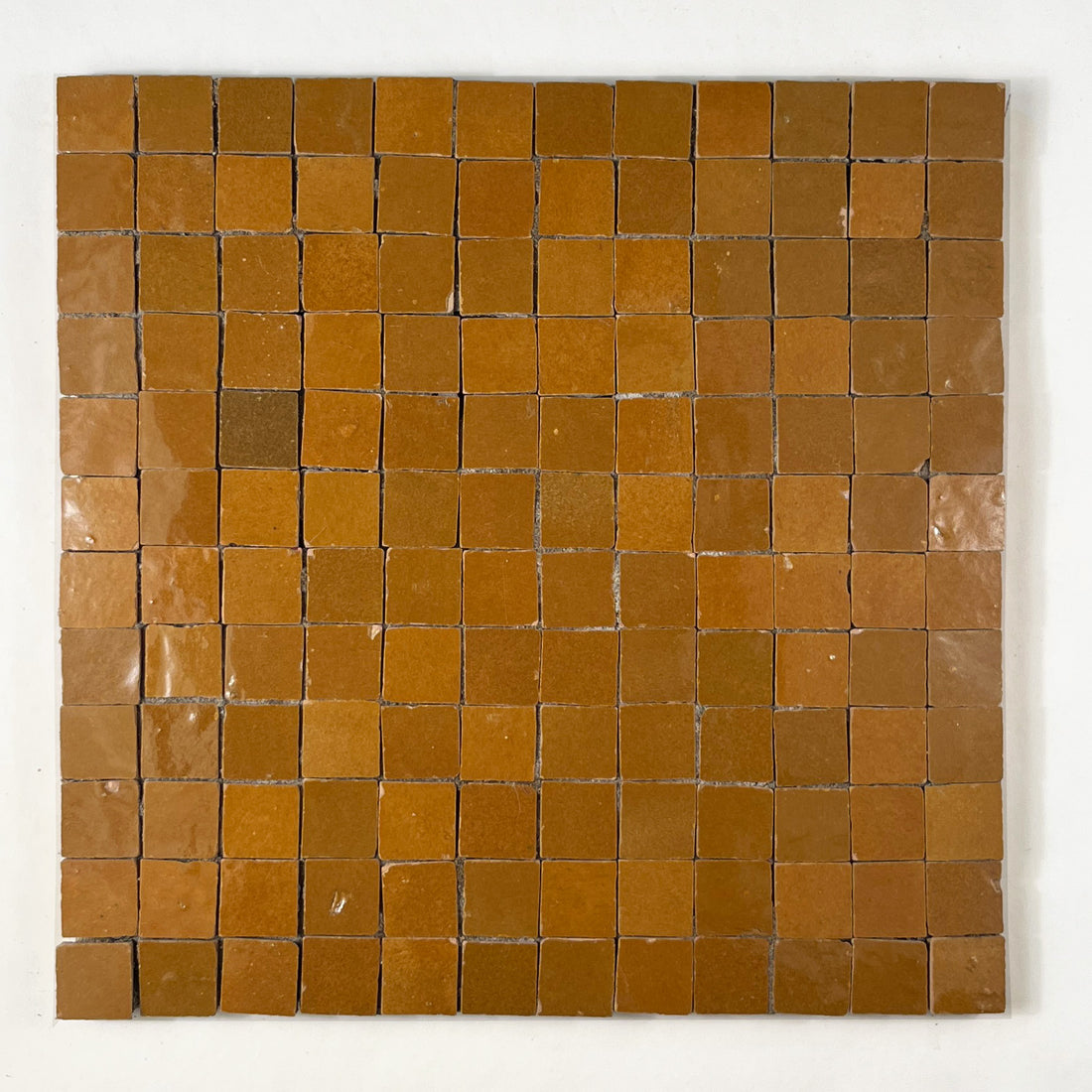 1×1 Caramel Zellige Mosaic Tile