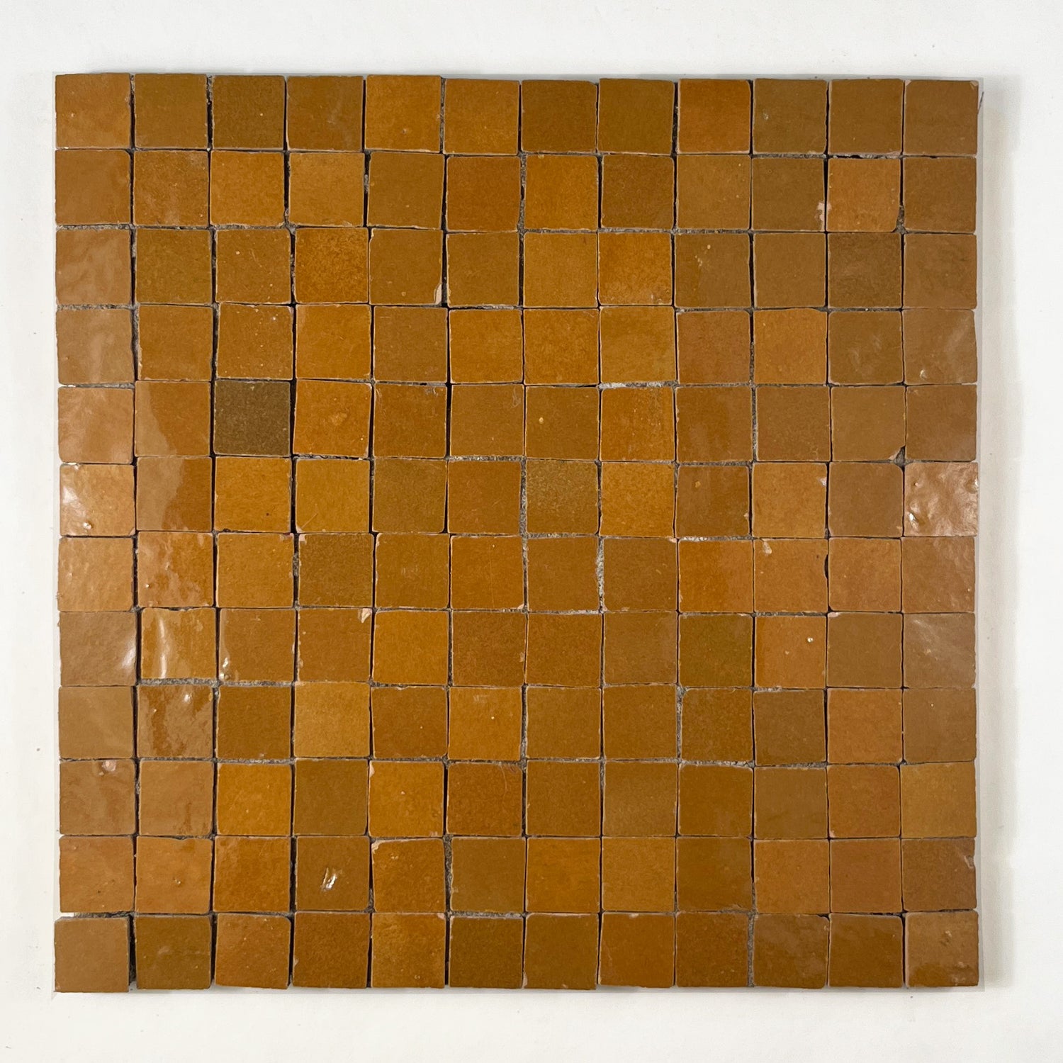 1×1 Caramel Zellige Mosaic Tile