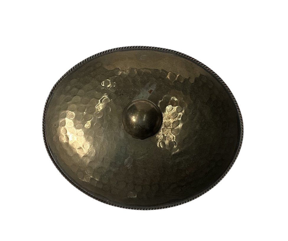 Nickel Silver Hammered Lidded Canister