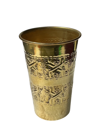 Hand Engraved Brass Tumbler