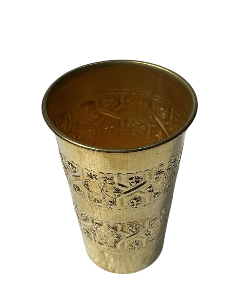 Hand Engraved Brass Tumbler