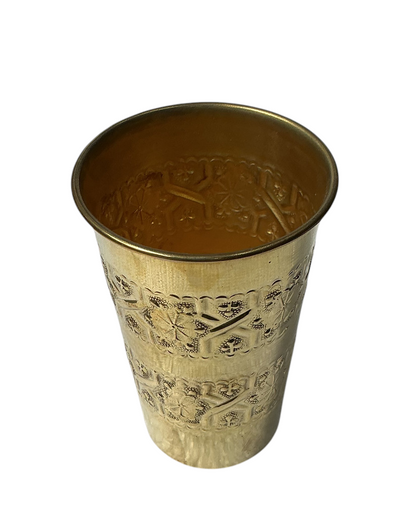 Hand Engraved Brass Tumbler