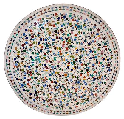 39" Multi Zellige Mosaic Table Top