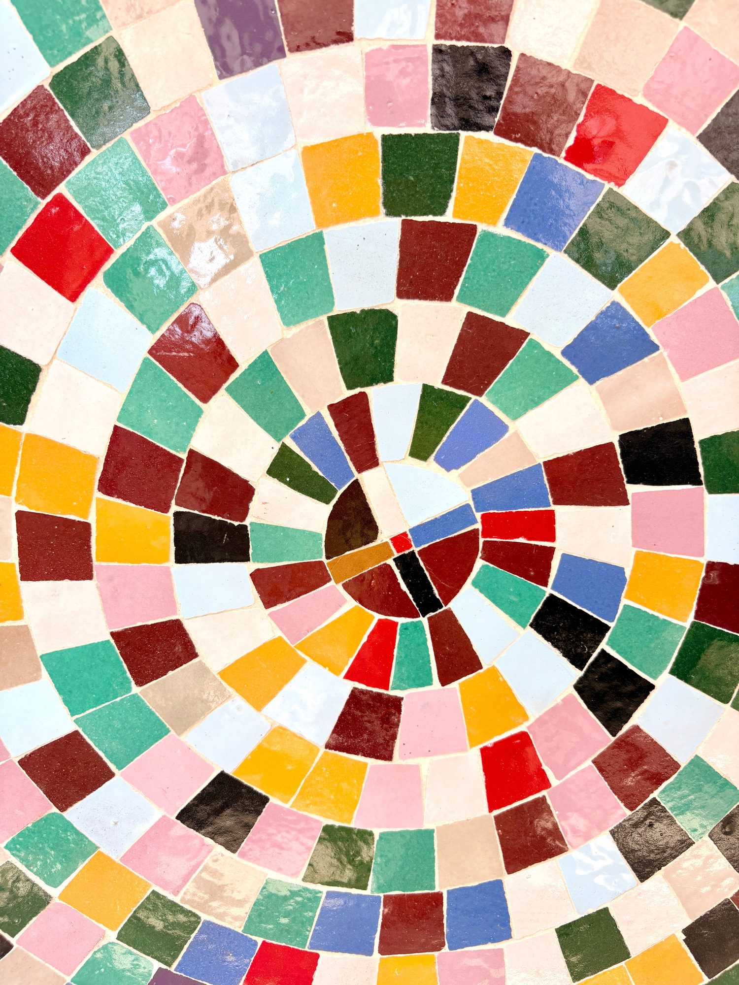 39" Multi Zellige Mosaic Table Top