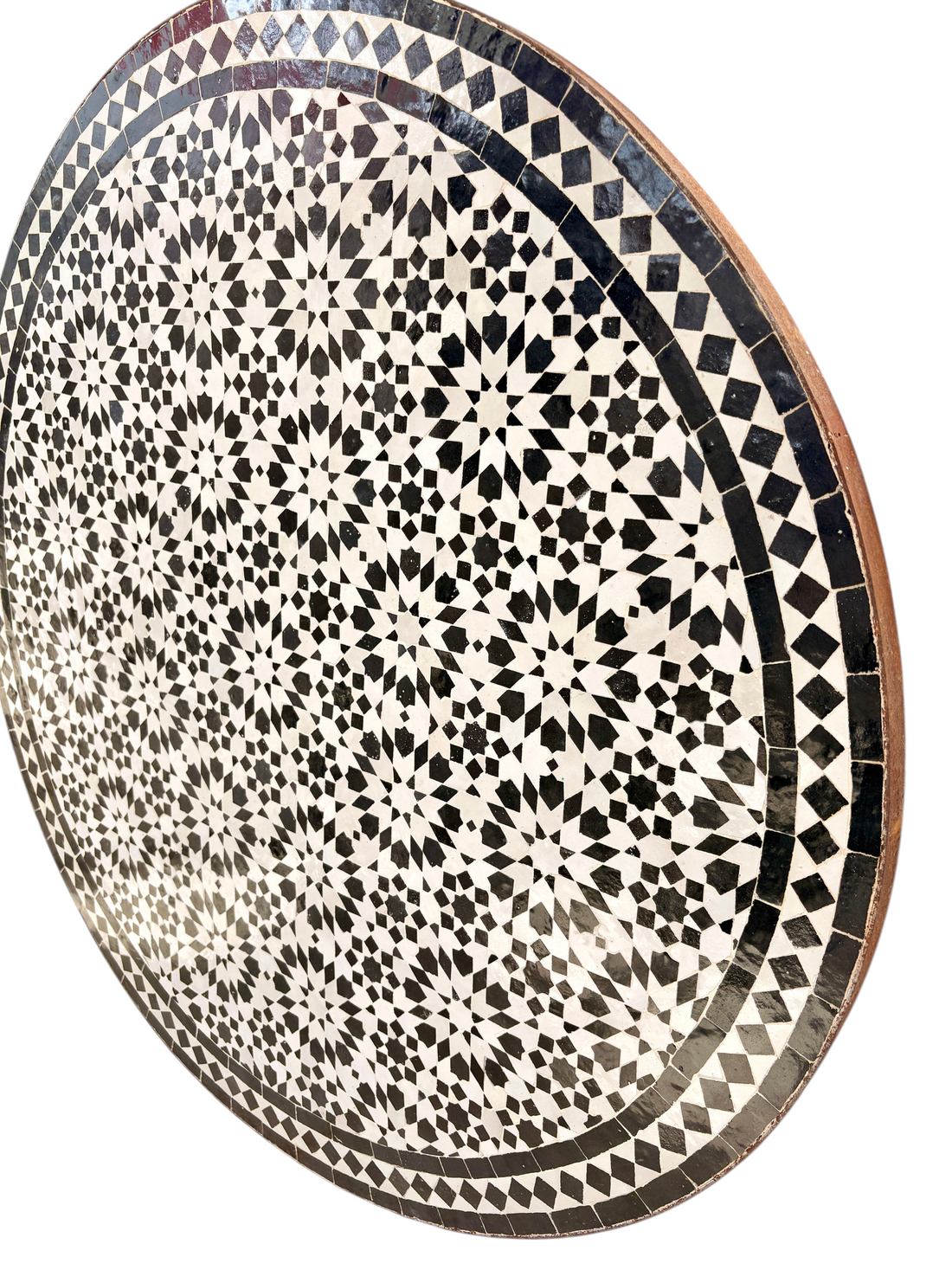 39" Multi Noir Zellige Mosaic Table Top