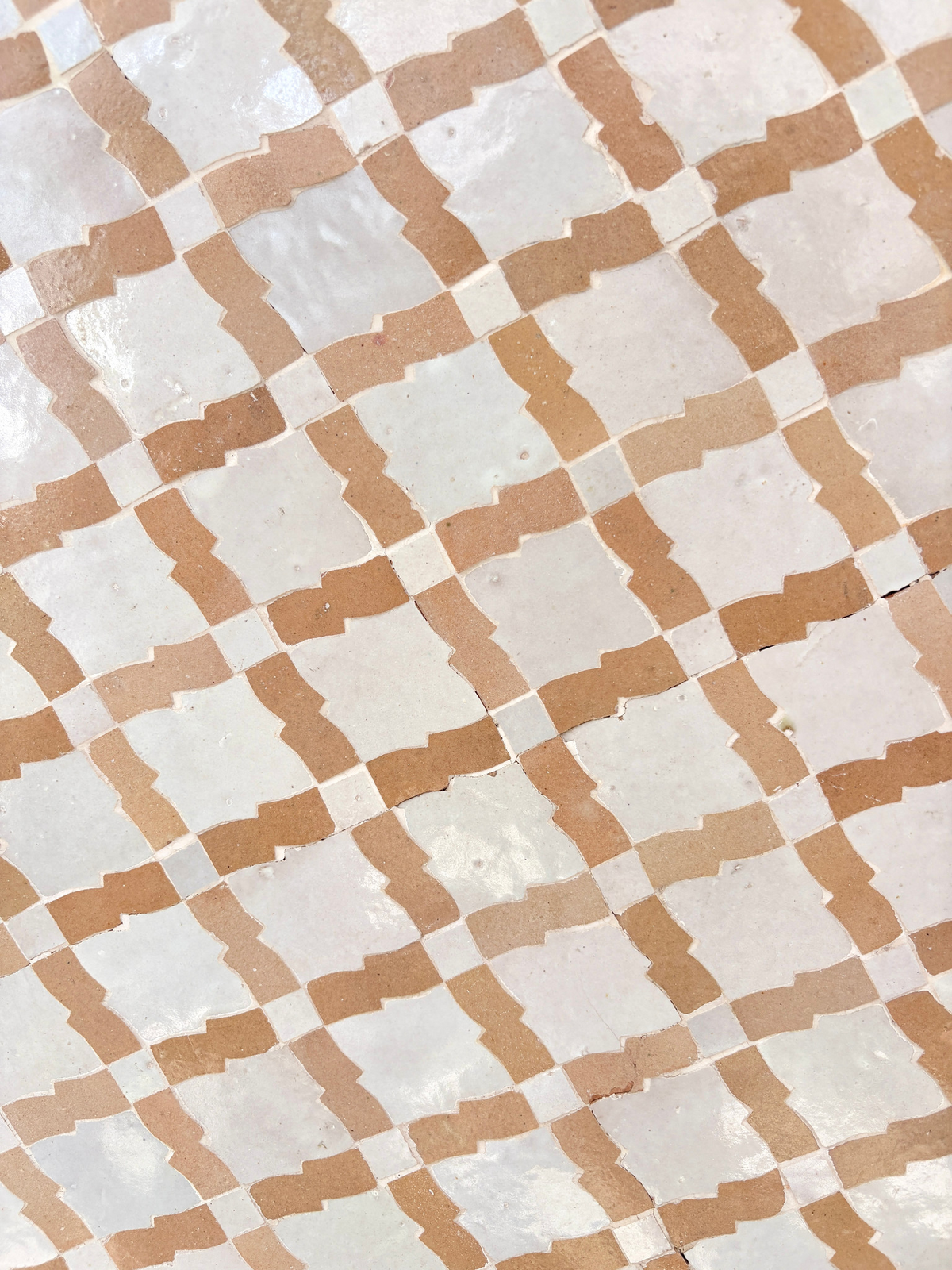 39" Multi Beige Zellige Mosaic Table Top