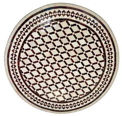 39" Multi Oxblood Zellige Mosaic Table Top