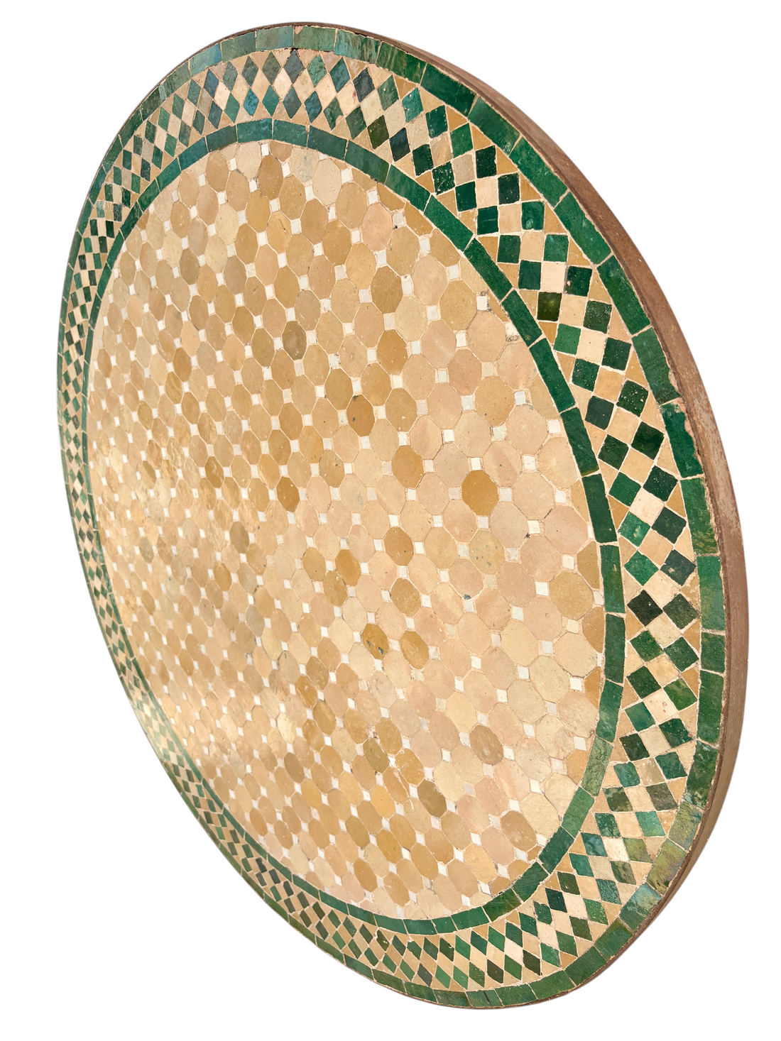 39" Multi Beige Zellige Mosaic Table Top