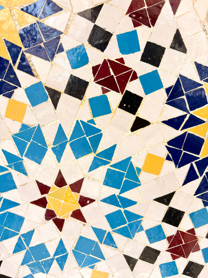 48" Multi Zellige Mosaic Table Top