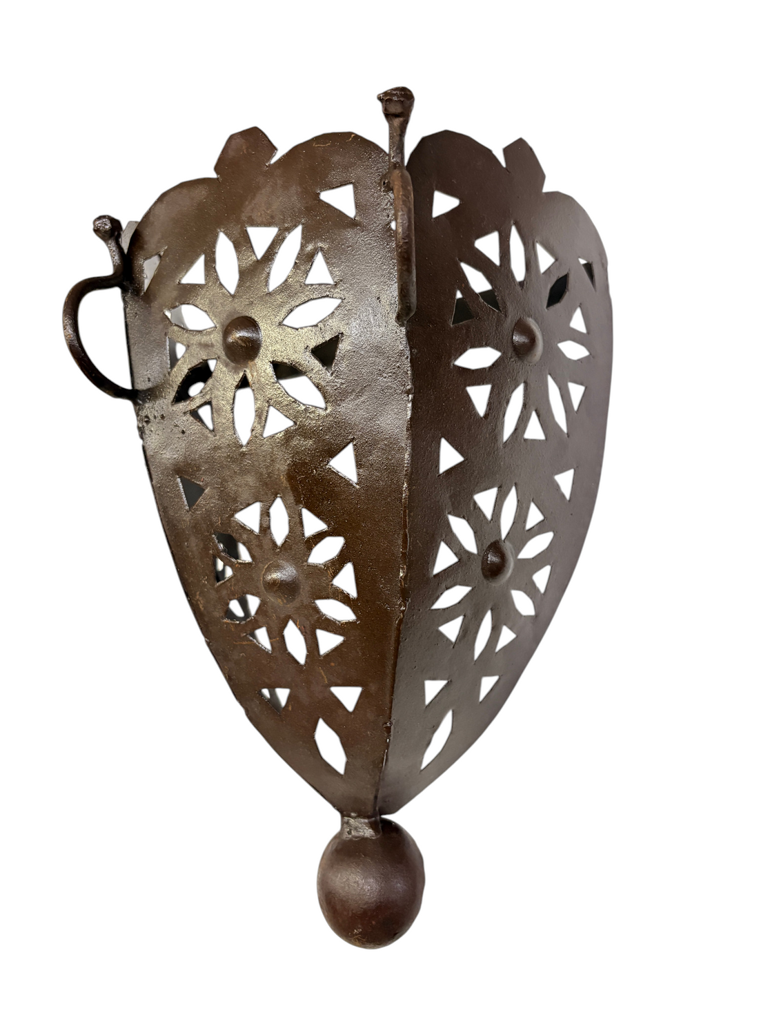 Curved Artisanal Wrought Iron Sconce