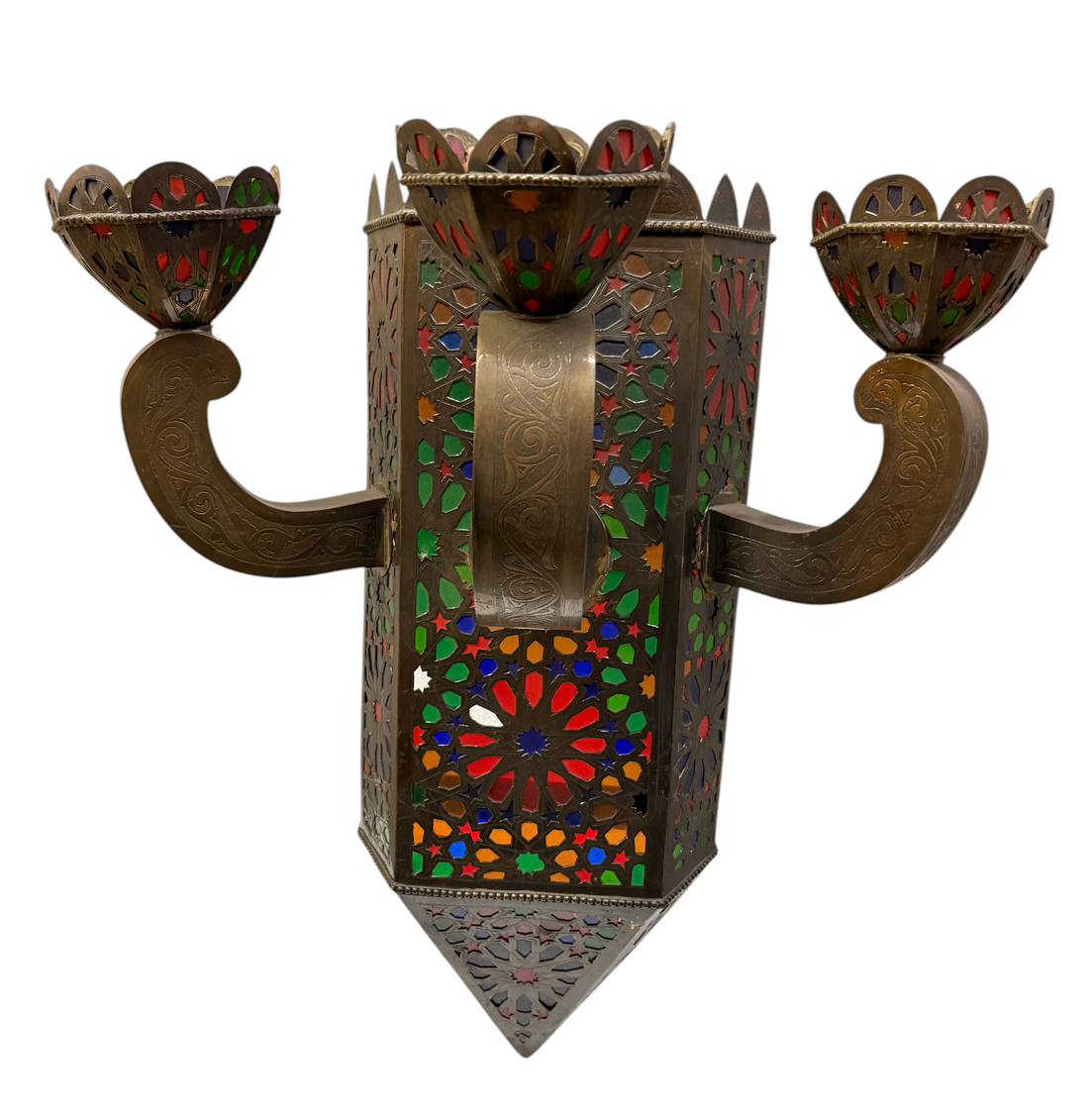 Antique Brass Sunburst Sconce